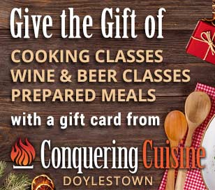 Are you looking for the perfect gift for the food lover in your life? Then our Holiday Gift Guide is for you. From classes to meal packages to gift cards, we have something for every foodie. If your favorite foodie is ready for a delicious and fun evening out, choose one of Conquering Cuisine's cooking classes or wine or beer events! Or maybe for a night in, treat them to one of our elevated, home-cooked, world influenced, family style meal packages which come ready to heat and serve. Can't decide? A gift card is a great choice.
