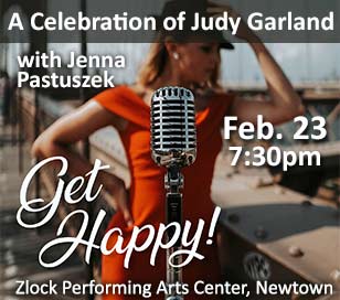 An Evening Celebrating the World’s Greatest Entertainer, Judy Garland! Get Happy! is a cabaret saluting Judy Garland, starring Jenna Pastuszek with music direction and orchestrations by Broadway’s Joshua Zecher-Ross! This isn’t a traditional Judy Garland tribute - there will be no impersonation here. Instead, the cleverly curated playlist of classics and forgotten gems will leave Judy fans and Judy novices alike tapping their feet as Jenna pays homage to one of her favorite divas. Featuring music from The Wizard of Oz, Easter Parade, Judy Live at Carnegie Hall, Judy at The Palace, The Judy Garland Show, and more, you won’t want to miss Jenna’s spirited celebration of Judy’s legacy. Forget your troubles and join us for a wonderful time!